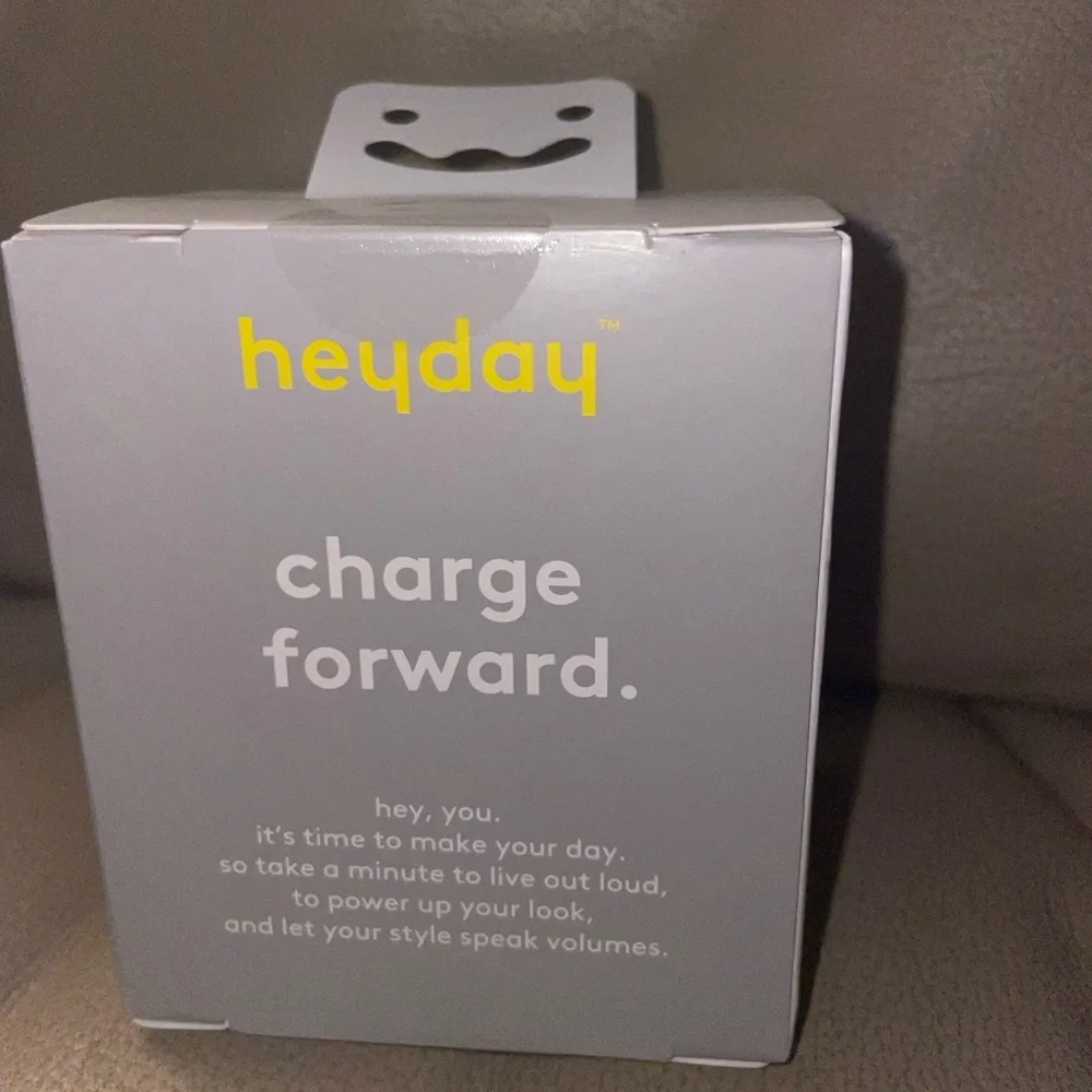 Heyday Gold and White Wall Charger Transparent NWT 15 W Usb A and Usb C Ports